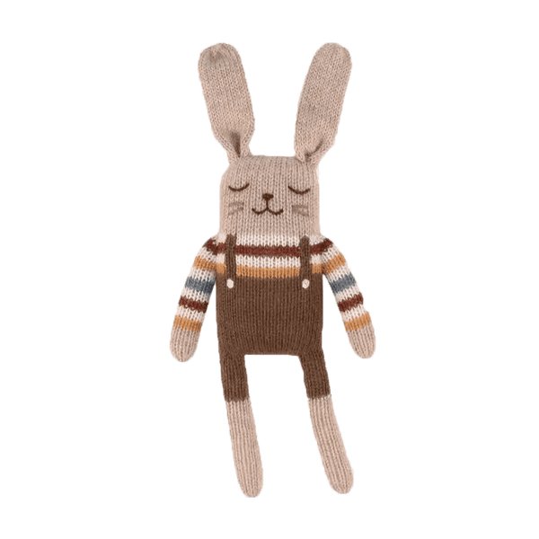 Knitted Toy Bunny Rainbow Sweater