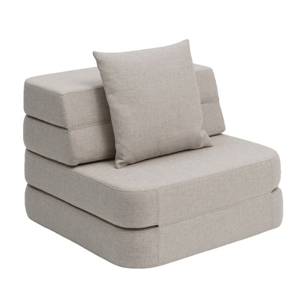 byKlipKlap KK 3 Fold Sofa Single Soft - Beige w. Sand | Kindersofa | Beluga Kids