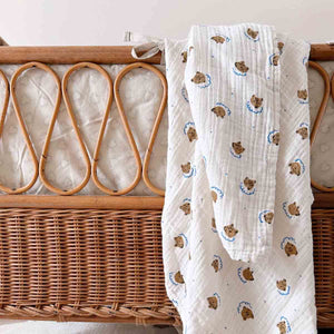 Musselin-Struktur des Bianca Swaddle Teddy im Detail, OEKO-TEX-zertifiziert