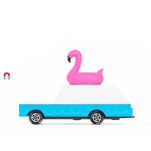 Candylab Toys Flamingo Wagen in Rosa aus Holz