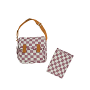 Konvertible Puppen-Wickelset Carrie Plum Check