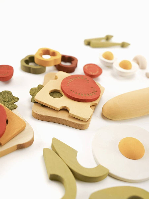 Frühstück Spielzeug-Set aus Holz