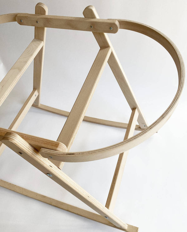 Cradle frame for baby basket natural