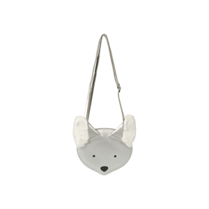 Polarfuchs-Applikation auf der silbergrauen Britta Tasche von Donsje
