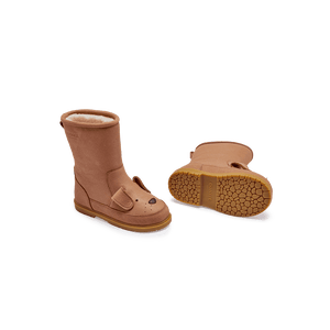 Rückansicht der Donsje Wadudu Winterstiefel in Hazelnut