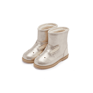 Donsje Xelly Winterstiefel Bunny Silver – rutschfeste Gummisohle