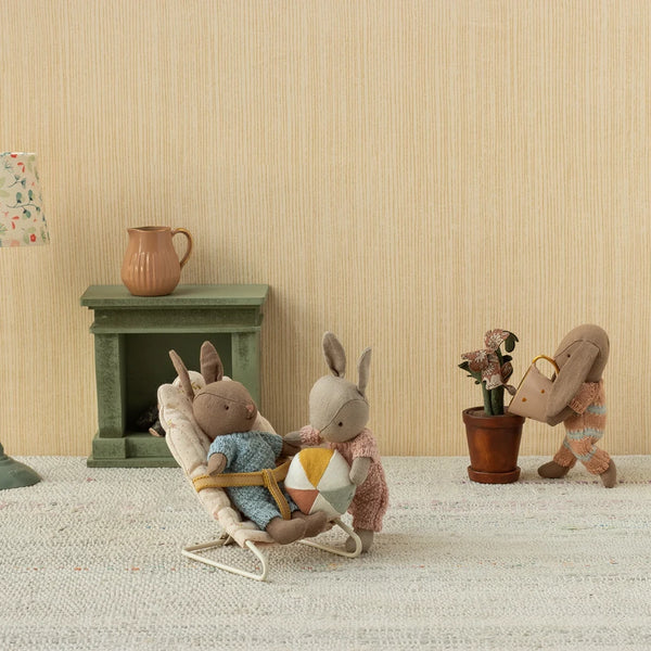 Hasen-Set Micro Braun Dusty Rose