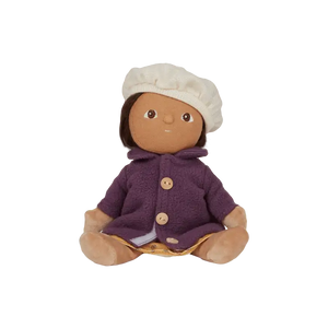 Dress Me Dinky Puppe Lila mit gelbem Kleid von Olli Ella