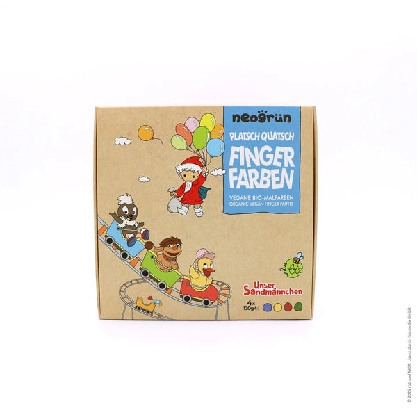 4er Set Bio-Fingerfarben vegan "Platsch Quatsch"