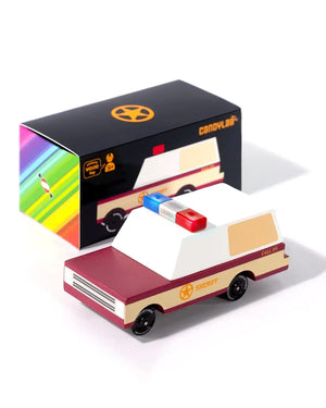 Sheriff Truck von Candylab Toys mit authentischem Grillaufkleber