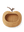 ferm LIVING Apple Wandkorb aus geflochtenem Rattan in Apfelform mit grünem Blatt