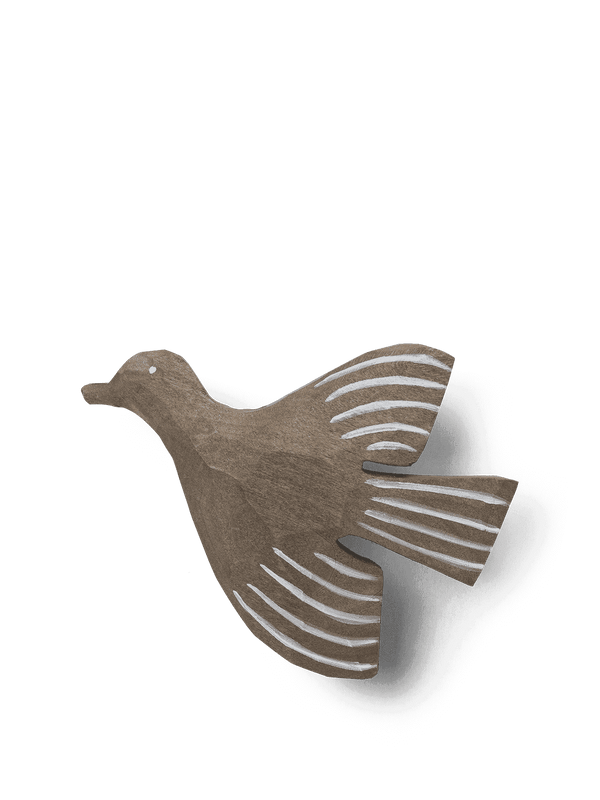 ferm LIVING Lola Bird Haken Anthrazit aus Espenholz