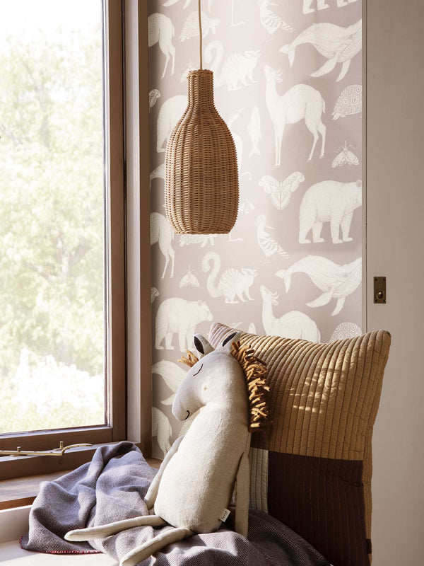 Kissen in Pferdeform von ferm LIVING mit Wollfransen