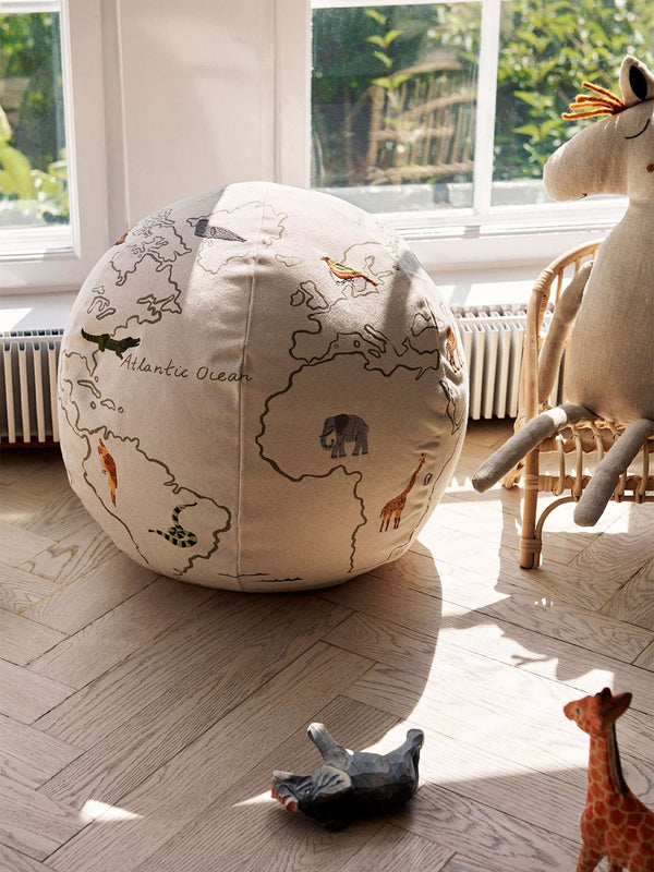 Sitzpuff the World von ferm LIVING im Kinderzimmer