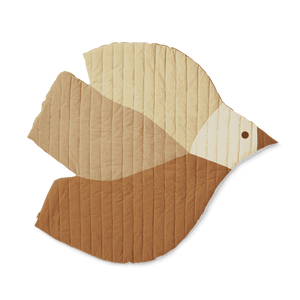ferm LIVING Swif gesteppte Spielmatte Multi in Vogelform, 110 x 80 cm