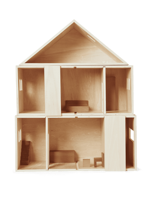 ferm LIVING Toro stapelbares Puppenhaus aus Holz in Natur