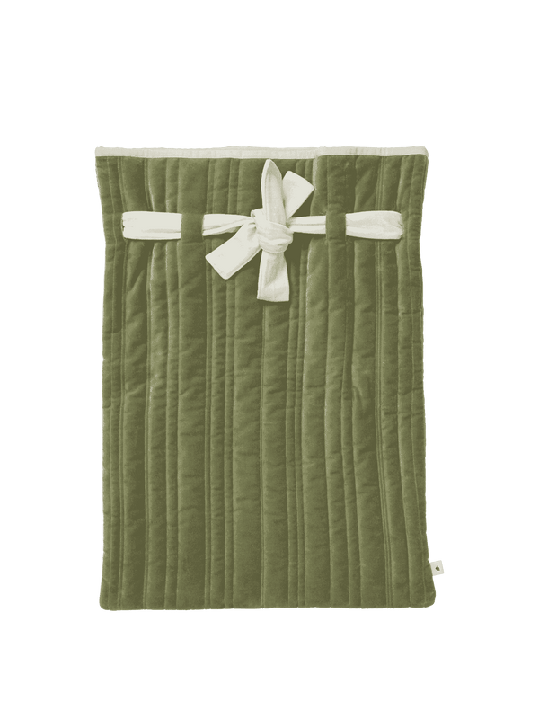 ferm LIVING Vari Quilted Aufbewahrungssack in Khaki aus Baumwolle