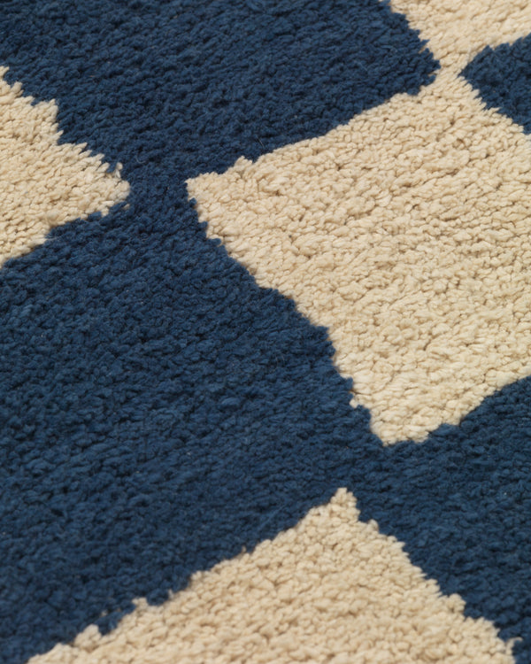 Waschbarer Teppich Mara Deep Blue/Warm Sand