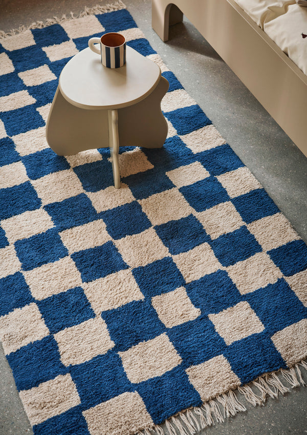 Waschbarer Teppich Mara Deep Blue/Warm Sand