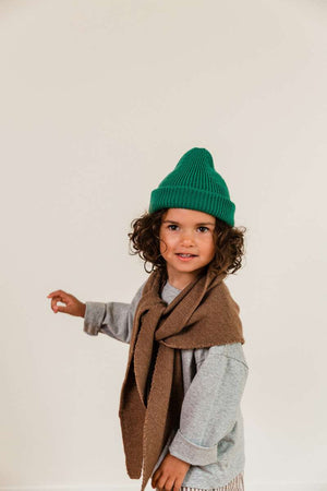 Hvid Triangle Schal Josephina in Mocha, mulesingfreie Merinowolle