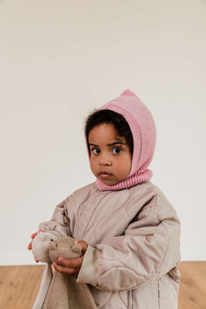 Hvid Balaclava Sturmhaube Cotton Candy aus 100 % Merinowolle