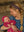 Hvid Bonnette Dolly Babyhäubchen Fuchsia aus Merinowolle, weitere Ansicht