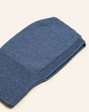 Hvid Balaclava Sturmhaube Denim aus 100 % mulesingfreier Merinowolle