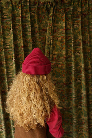 Hvid Beanie Fonzie Fuchsia für Kinder und Erwachsene, Produktansicht