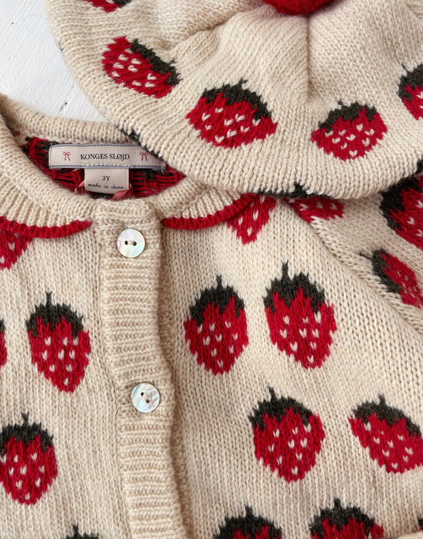 Belou knitted cardigan Strawberry