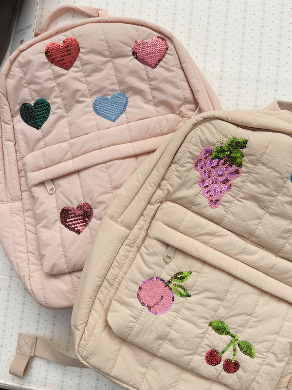 Juno Pailetten-Rucksack Midi Fruit Frappé