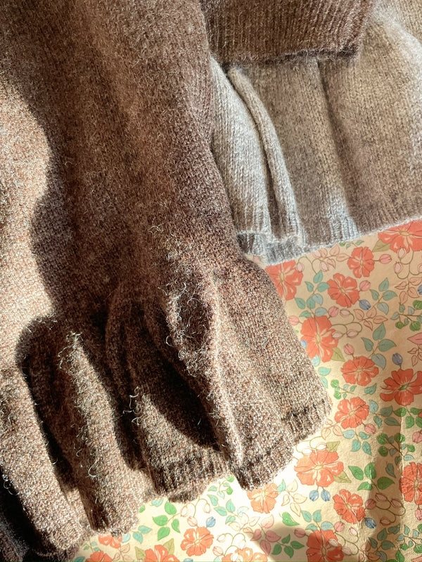 Pull tricoté Cathy marron chiné