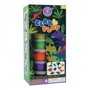 Floss & Rock Clay & Play Dinosaurier Knetset in der Box