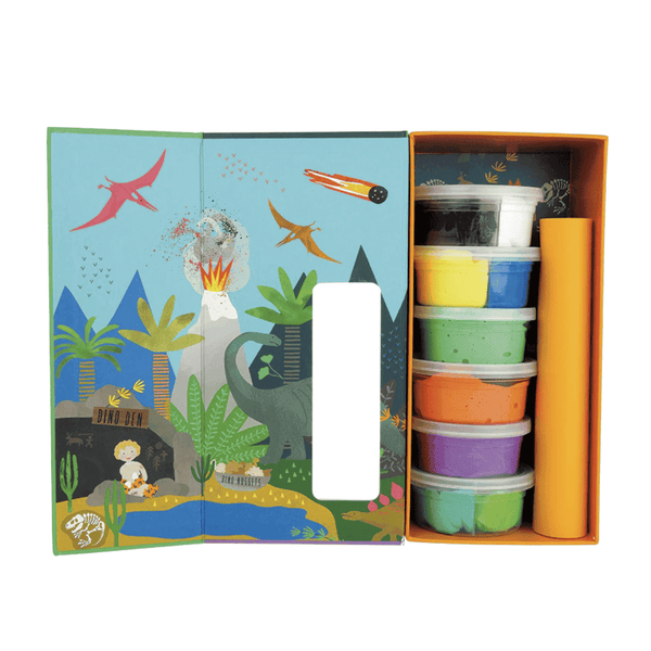 Floss & Rock Knetset Dinosaurier mit Anleitungskarten