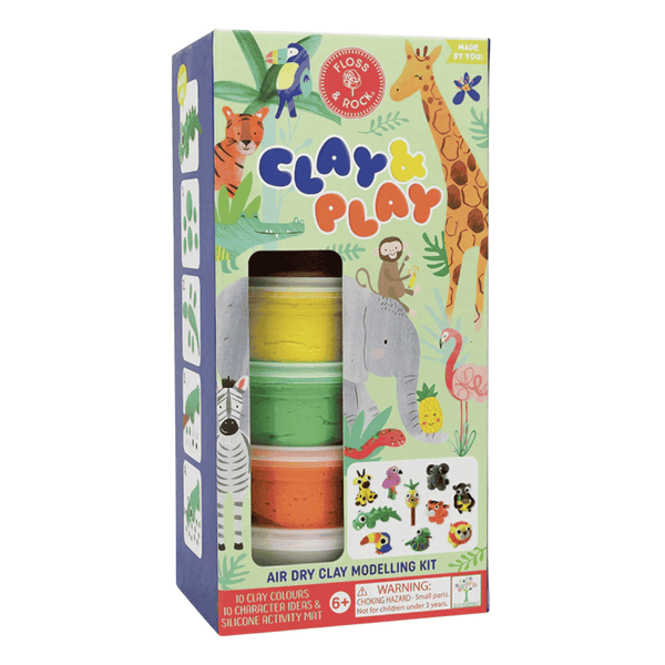Floss & Rock Clay & Play Jungle Knetset in der Box