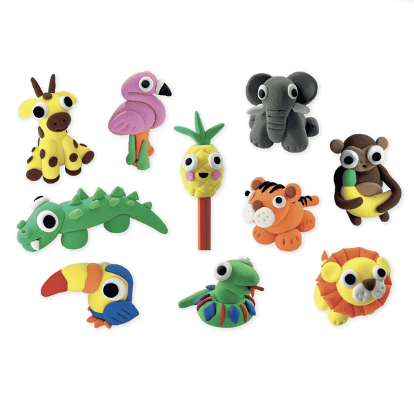 Floss & Rock Knetset Jungle mit Anleitungskarten