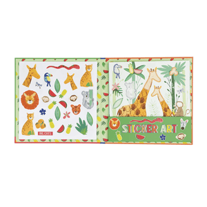 Floss & Rock Stickerbuch Jungle, aufgeschlagene Dschungel-Szene