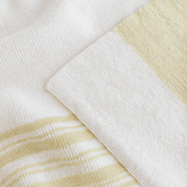 Hvid Babydecke Gilbert in Light Yellow, Detailansicht