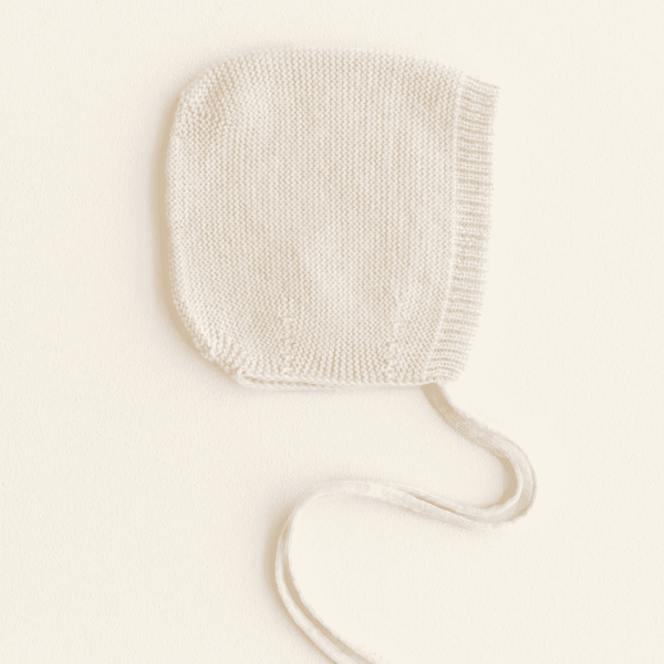 Hvid Babymütze Bonnette Dolly Cream für Babys