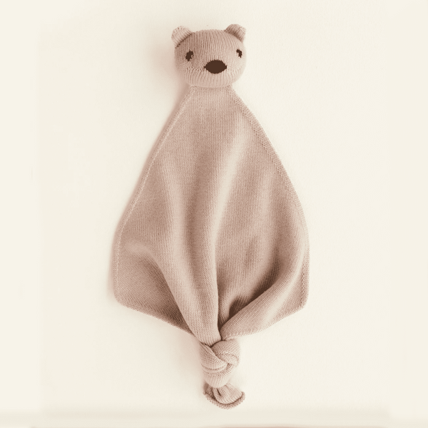 Hvid Schmusetuch Teddy Tokki in Apricot für Babys