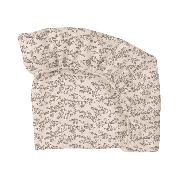 Drap housse 70x140 cm feuilles de laurier