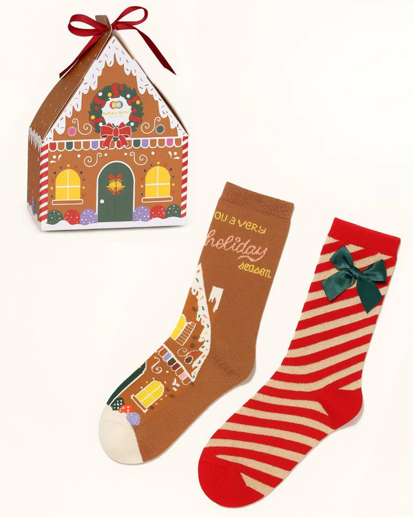 2-Pack Damensocken Christmas Gift Box