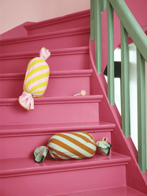 Bonbon-Kissen Pippi von Kids Concept in Rosa und Grün