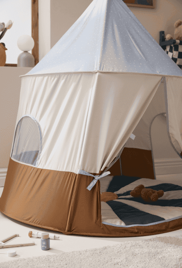 Kids Concept Spielzelt Zirkus Blau – Eingang mit Vorhang