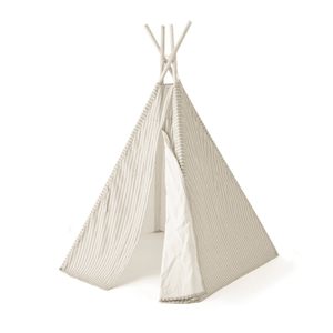 Kids Concept Tipi-Zelt mit beigen Streifen im Kinderzimmer