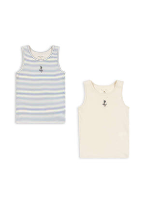 Konges Sløjd 2-Pack Basic Tanktop Stripe Provence gestreift