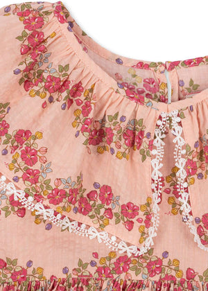 Rüschen-Kleid Bella in Floria Pink von Konges Sløjd für Kinder