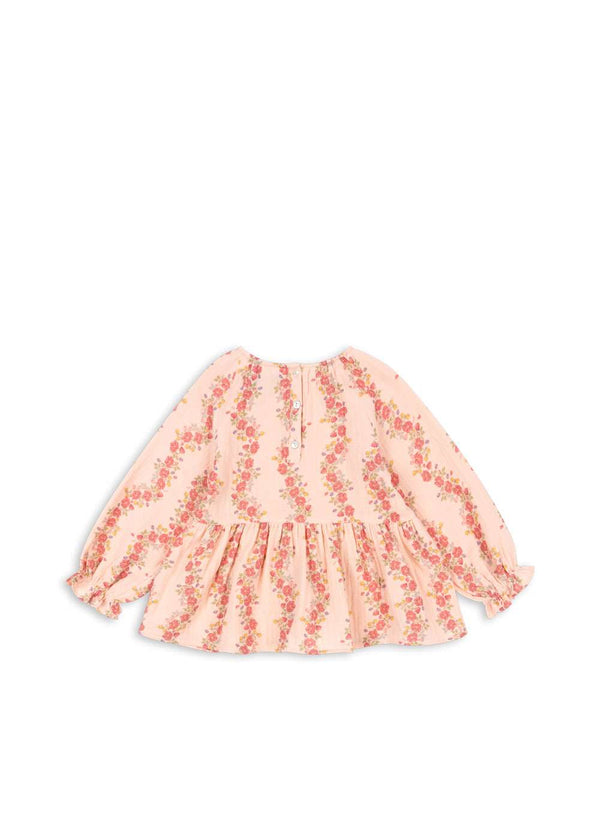 Musselinbluse Coco Floria Pink von Konges Sløjd, atmungsaktiv und weich