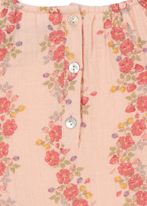 Coco Bluse von Konges Sløjd aus leichtem Musselin im Print Floria Pink
