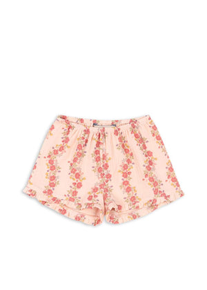 Konges Sløjd Coco Musselinshorts in Floria Pink aus Bio-Baumwolle