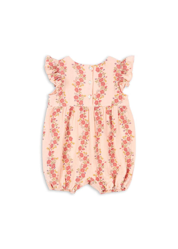 Musselin-Strampler Coco Floria Pink von Konges Sløjd für Babys